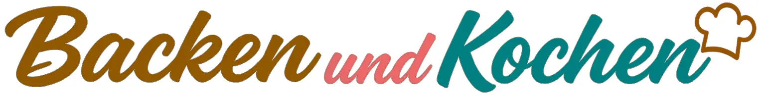 Ein Logo mit Backen und Kochen Text
