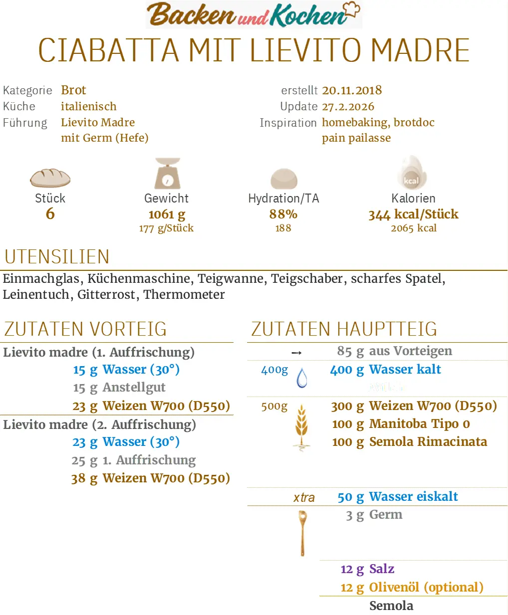 Ciabatta mit Lievito Madre Rezept Ein Rezept für italienisches Brot